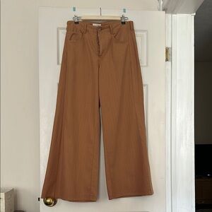 Pilcro and the Letterpress Wide Leg Pants in Rust